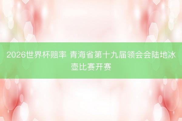 2026世界杯赔率 青海省第十九届领会会陆地冰壶比赛开赛