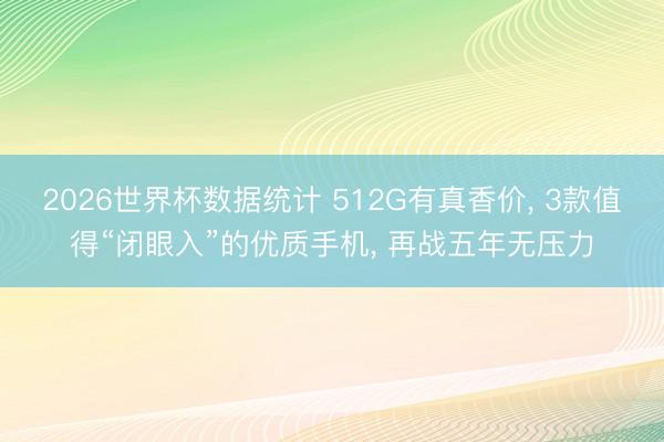 2026世界杯数据统计 512G有真香价， 3款值得“闭眼入”的优质手机， 再战五年无压力